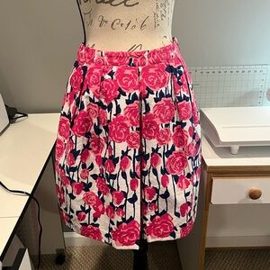 Vineyard Vines Pink Bubble Skirt Knee-Length Pleated